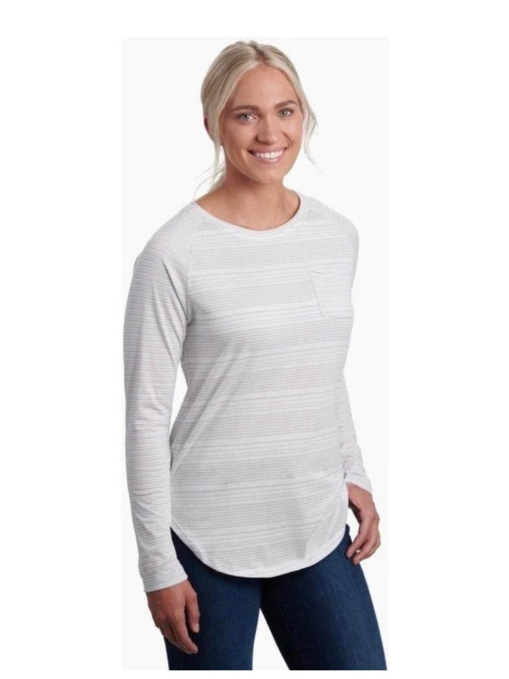 KUHL Women's Rae Stripe Long Sleeve In Ash
